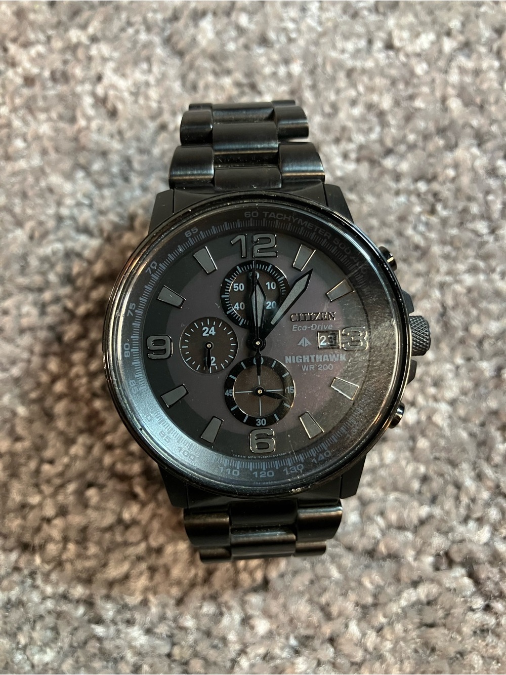 Citizen Eco-Drive Chronograph Nighthawk WR200 Blackout